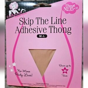 Skip The Line Adhesive Thong Hollywood Fashion Secrets M-L New Reusable LOT OF 3